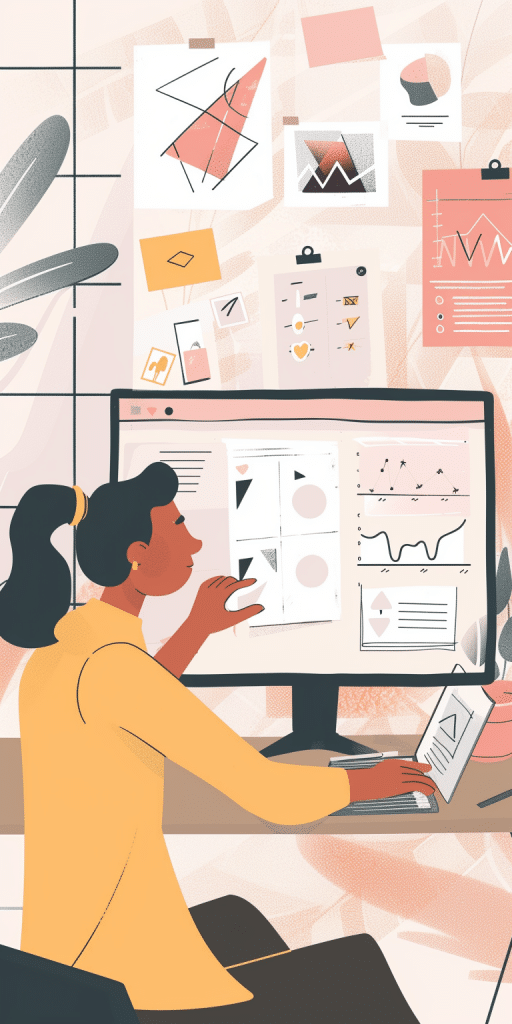 Ein professionelles Team nutzt die neuen KI-Funktionen von Canva für kreative Designs.