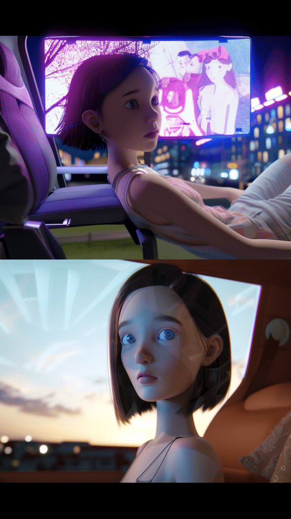 Zwei Szenen von hyperrealistischen Videos, die mit dem Dream Machine Tool von Luma Labs generiert wurden.